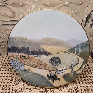 1981 Grandma Moses Memories Of America 'The Old Automobile' Plate 708/5000